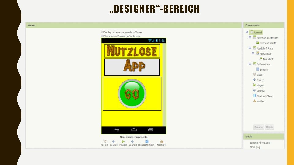 „DESIGNER“-BEREICH 