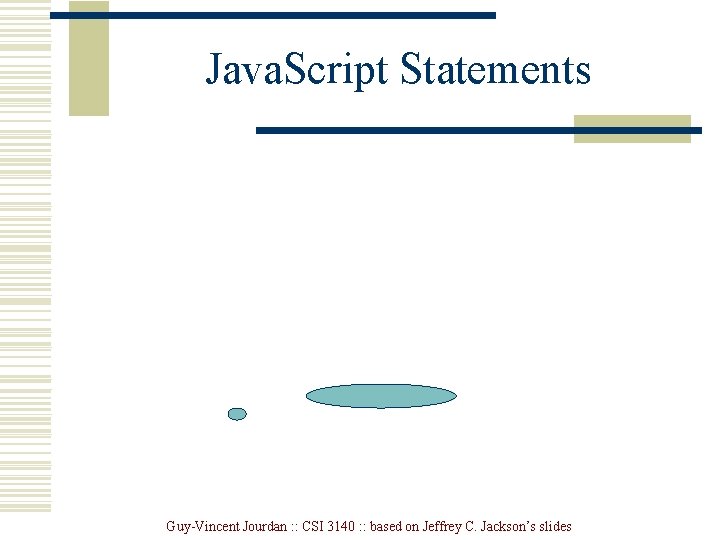 Java. Script Statements Guy-Vincent Jourdan : : CSI 3140 : : based on Jeffrey Java. Script Statements Guy-Vincent Jourdan : : CSI 3140 : : based on Jeffrey