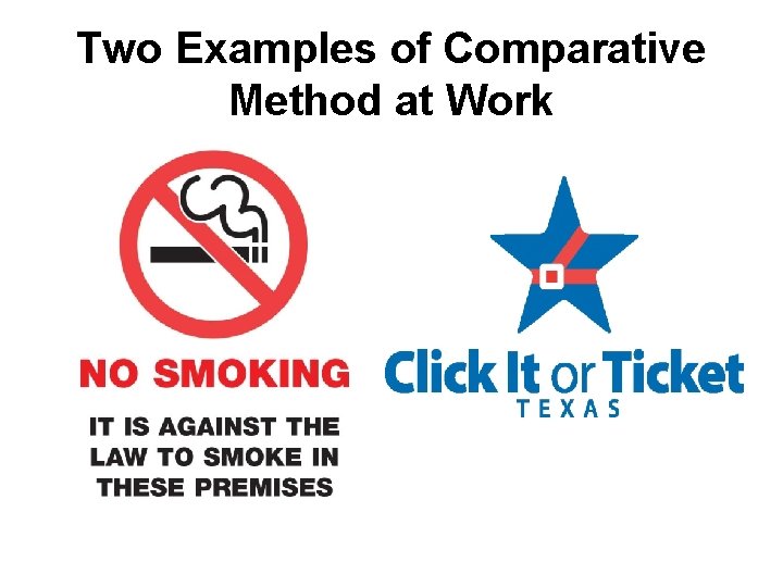 Two Examples of Comparative Method at Work 