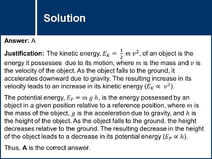 Solution Question Title 