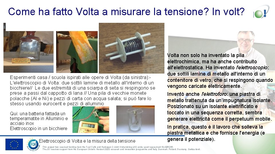 Come ha fatto Volta a misurare la tensione? In volt? Esperimenti casa / scuola