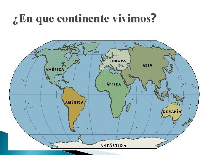¿En que continente vivimos? 
