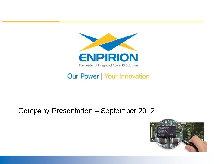 Company Presentation – September 2012 