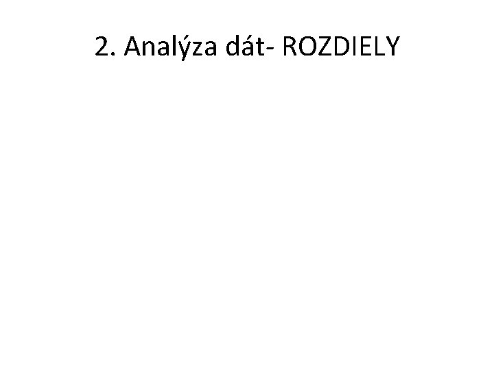 2. Analýza dát- ROZDIELY 