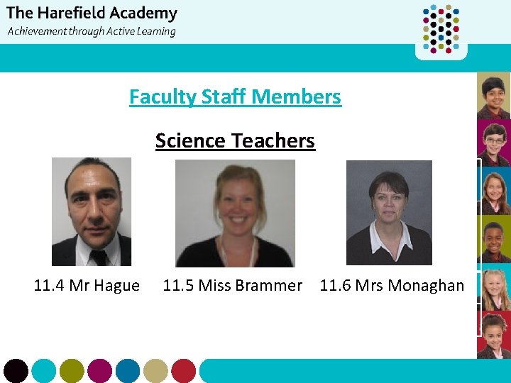 Faculty Staff Members Science Teachers 11. 4 Mr Hague 11. 5 Miss Brammer 11.