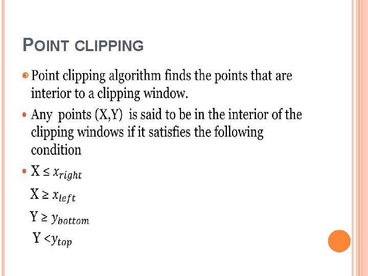 POINT CLIPPING 