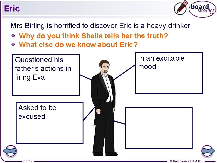 Eric Mrs Birling is horrified to discover Eric is a heavy drinker. Why do Eric Mrs Birling is horrified to discover Eric is a heavy drinker. Why do