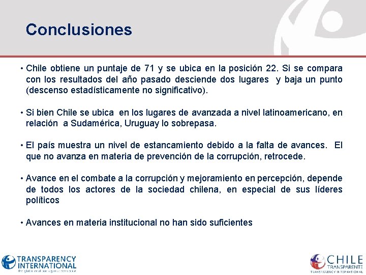 Indice de Percepcin de la Corrupcin 2013 INDICE