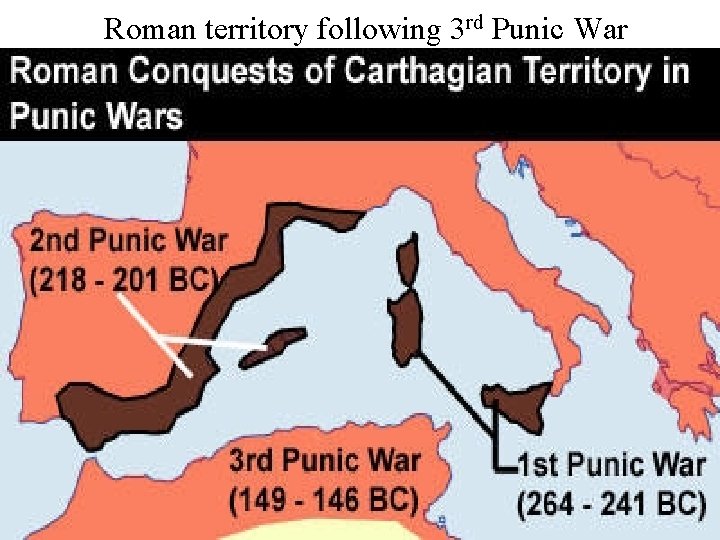 Roman territory following 3 rd Punic War 