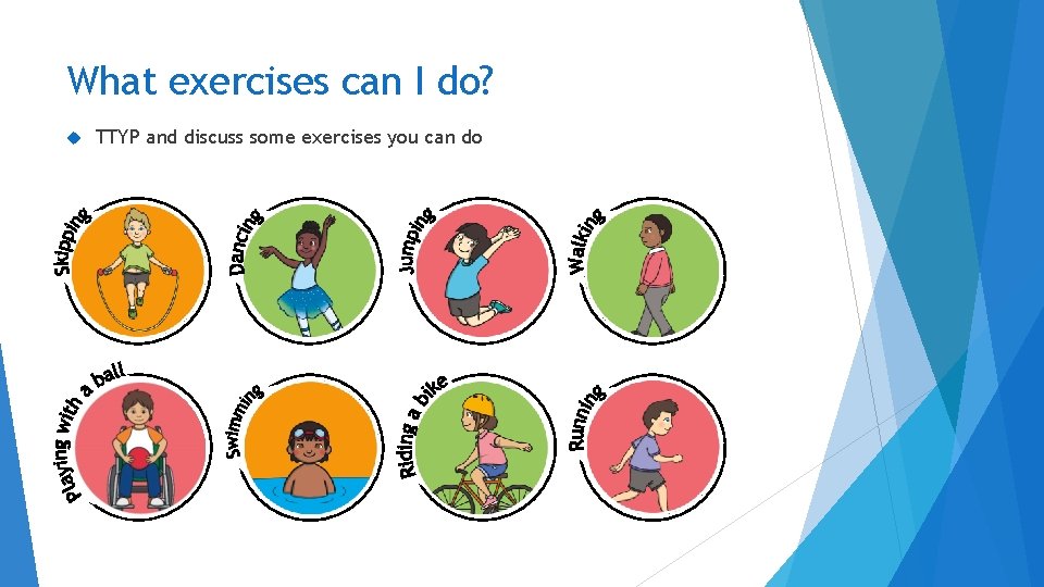 What exercises can I do? TTYP and discuss some exercises you can do 