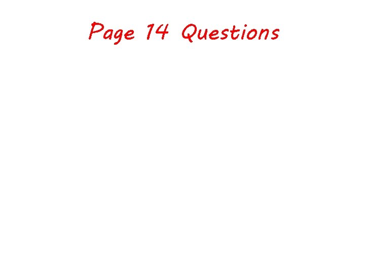 Page 14 Questions 