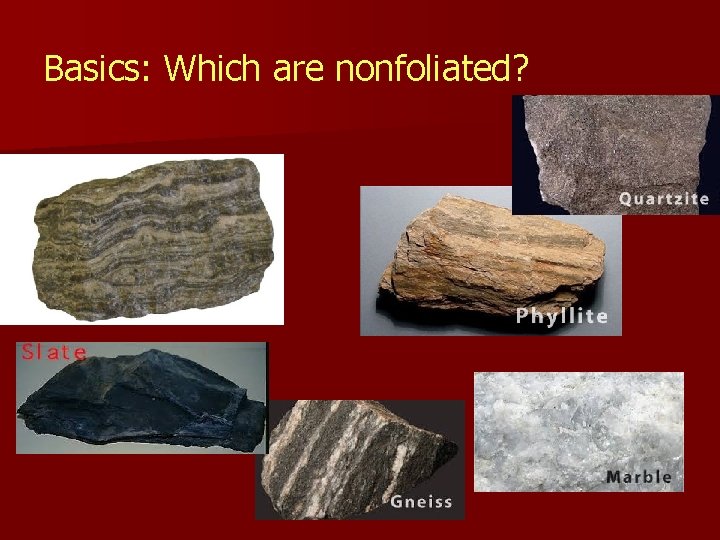 Basics: Which are nonfoliated? 