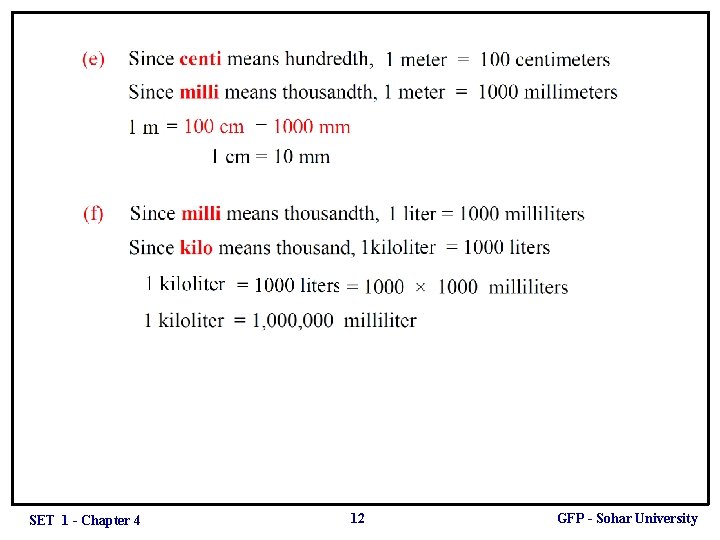 SET 1 - Chapter 4 12 GFP - Sohar University 