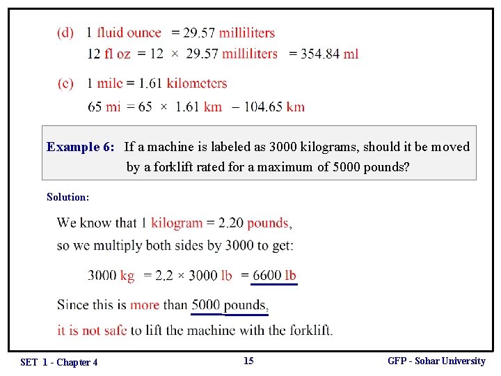 Example 6: If a machine is labeled as 3000 kilograms, should it be moved