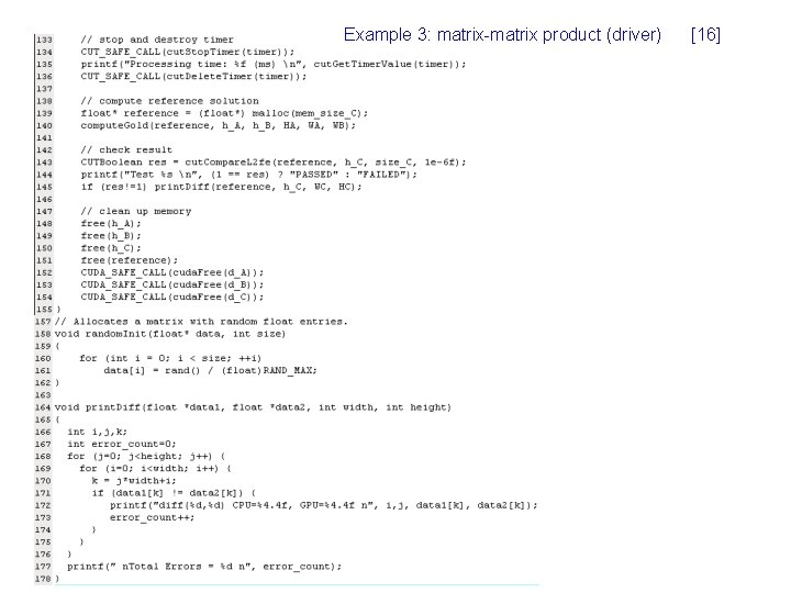 Example 3: matrix-matrix product (driver) [16] 