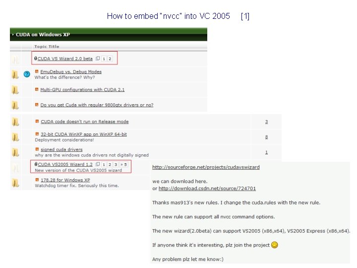 How to embed “nvcc” into VC 2005 [1] 
