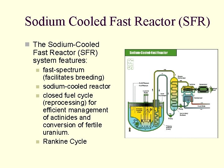 Sodium Cooled Fast Reactor (SFR) n The Sodium-Cooled Fast Reactor (SFR) system features: n Sodium Cooled Fast Reactor (SFR) n The Sodium-Cooled Fast Reactor (SFR) system features: n