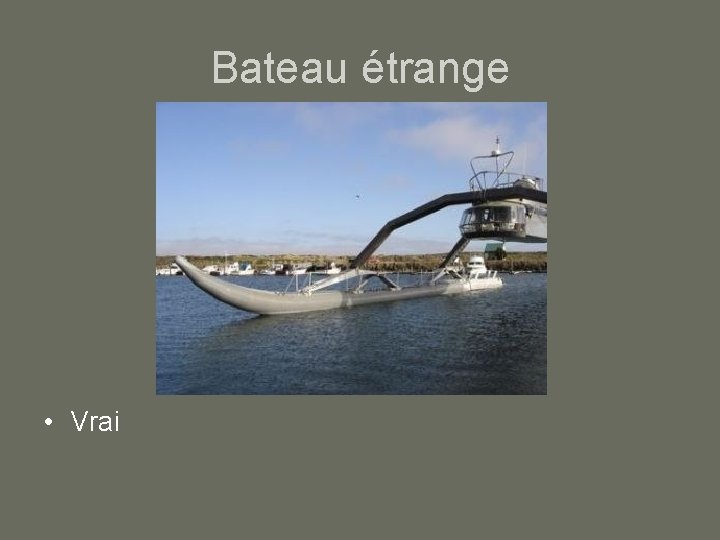 Bateau étrange • Vrai 