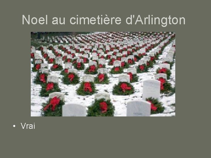 Noel au cimetière d'Arlington Retrouvez les meilleurs diaporamas PPS d’humour et de divertissement sur