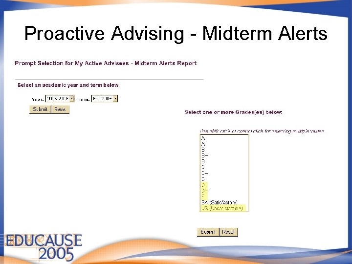 Proactive Advising - Midterm Alerts 