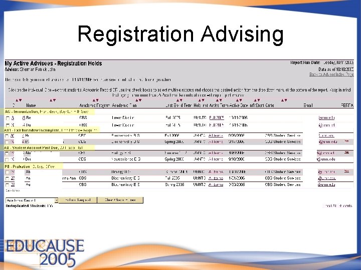 Registration Advising 