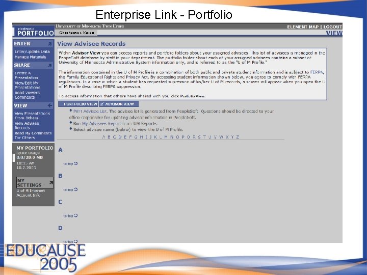 Enterprise Link - Portfolio Oberhauser, Karen 