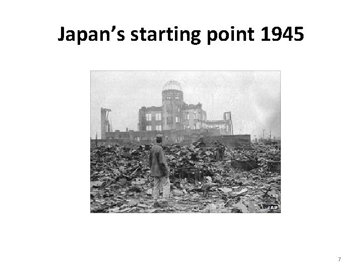 Japan’s starting point 1945 7 