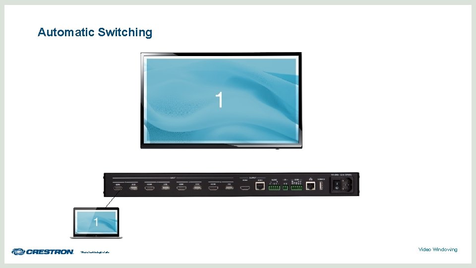 Automatic Switching Where technology starts Video Windowing 