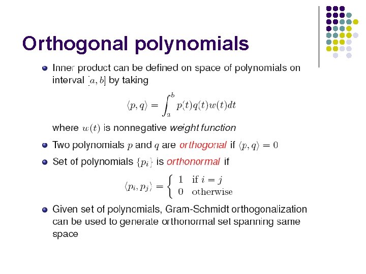 Orthogonal polynomials 