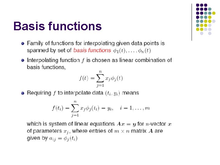 Basis functions 