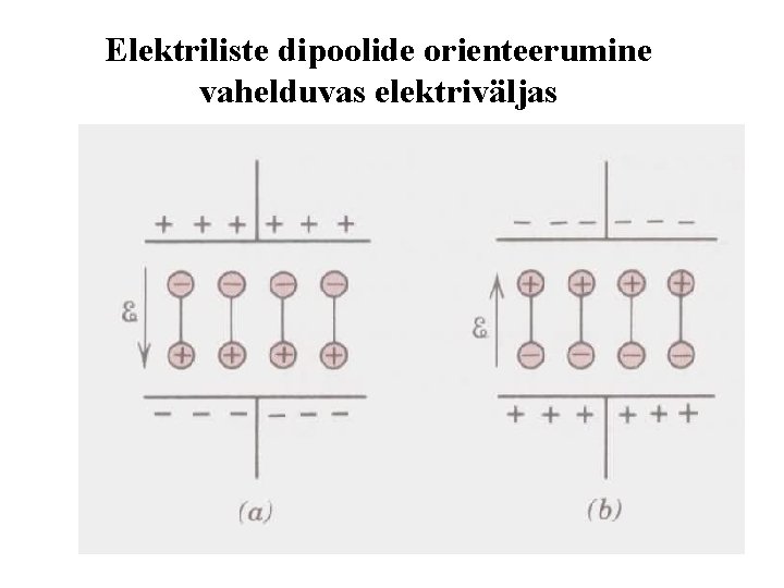 Elektriliste dipoolide orienteerumine vahelduvas elektriväljas 34 