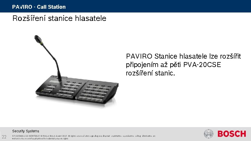 PAVIRO - Call Station Rozšíření stanice hlasatele PAVIRO Stanice hlasatele lze rozšířit připojením až PAVIRO - Call Station Rozšíření stanice hlasatele PAVIRO Stanice hlasatele lze rozšířit připojením až