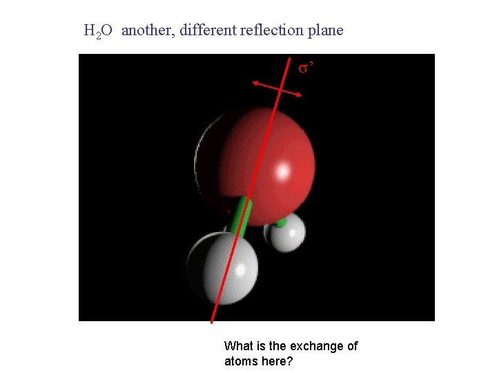 H 2 O another, different reflection plane ’ What is the exchange of atoms