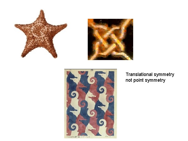 Translational symmetry not point symmetry 