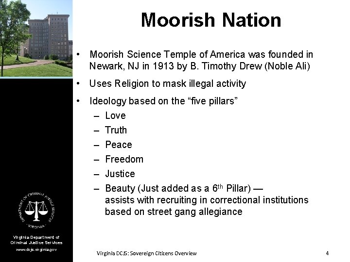 Moorish Nation • Moorish Science Temple of America was founded in Newark, NJ in