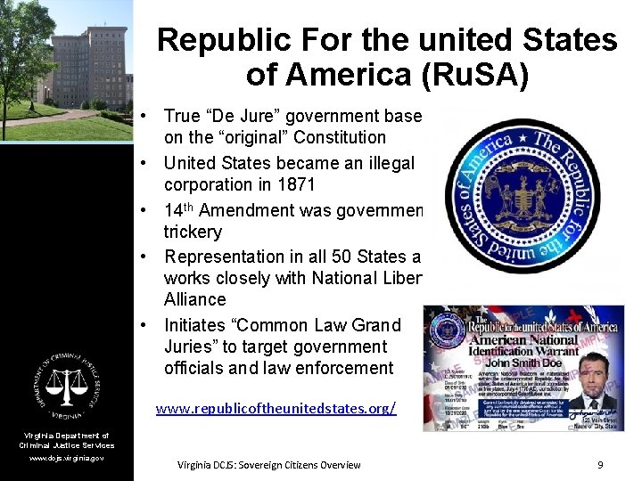 Republic For the united States of America (Ru. SA) • True “De Jure” government