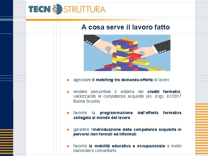 A cosa serve il lavoro fatto n agevolare il matching tra domanda-offerta di lavoro