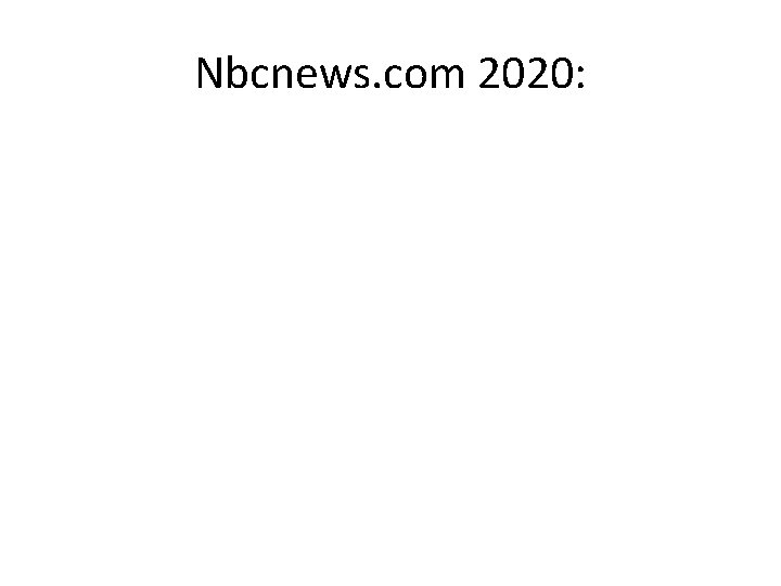 Nbcnews. com 2020: 