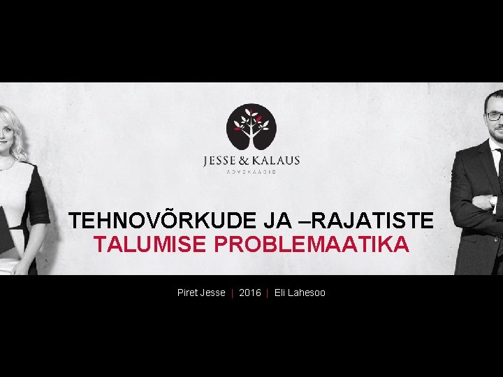 TEHNOVÕRKUDE JA –RAJATISTE TALUMISE PROBLEMAATIKA Piret Jesse | 2016 | Eli Lahesoo 
