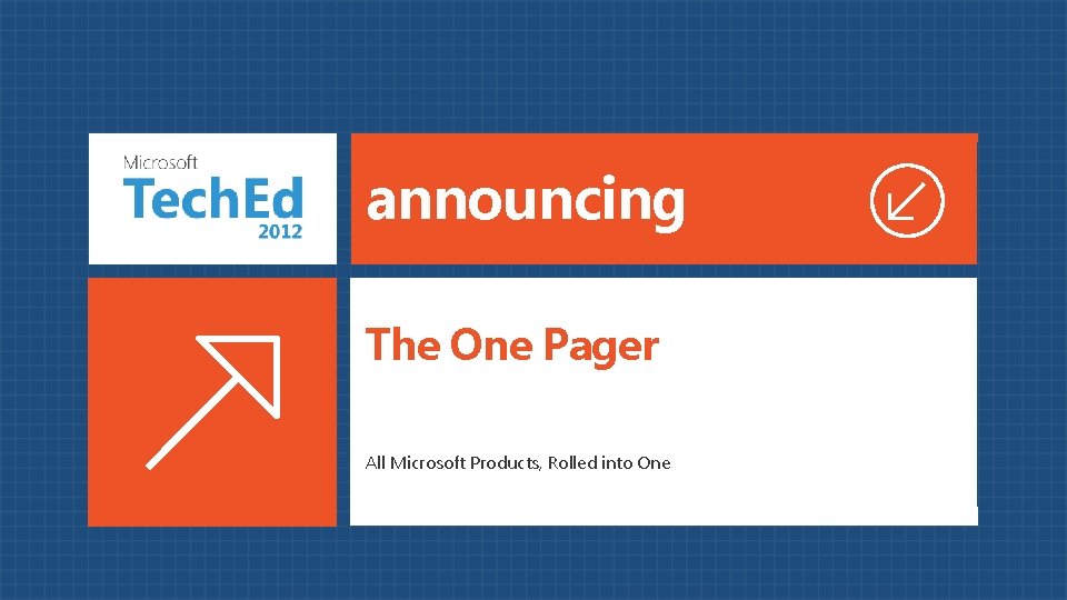 announcing The One Pager All Microsoft Products, Rolled into One 