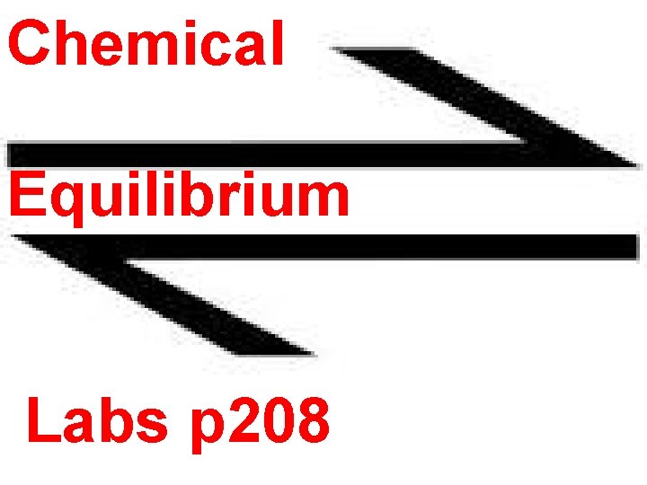 Chemical Equilibrium Labs p 208 