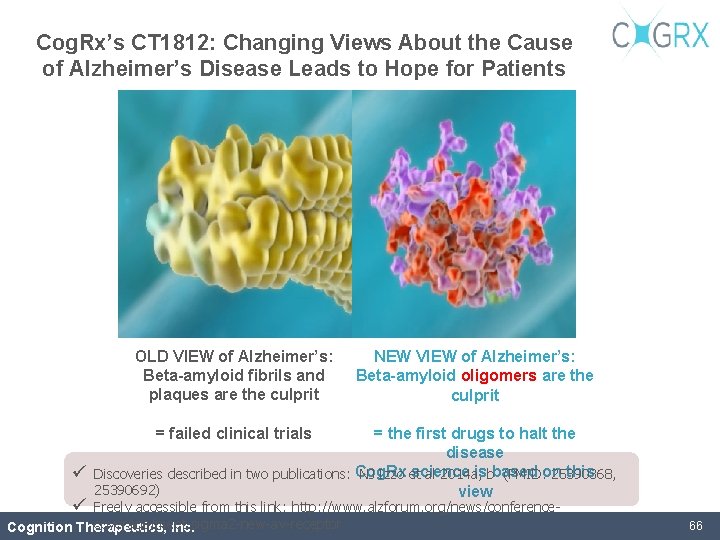 Cog. Rx’s CT 1812: Changing Views About the Cause of Alzheimer’s Disease Leads to