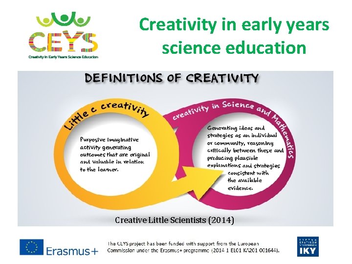 Creativity in early years science education Creative Little Scientists (2014) Creativity in early years science education Creative Little Scientists (2014)