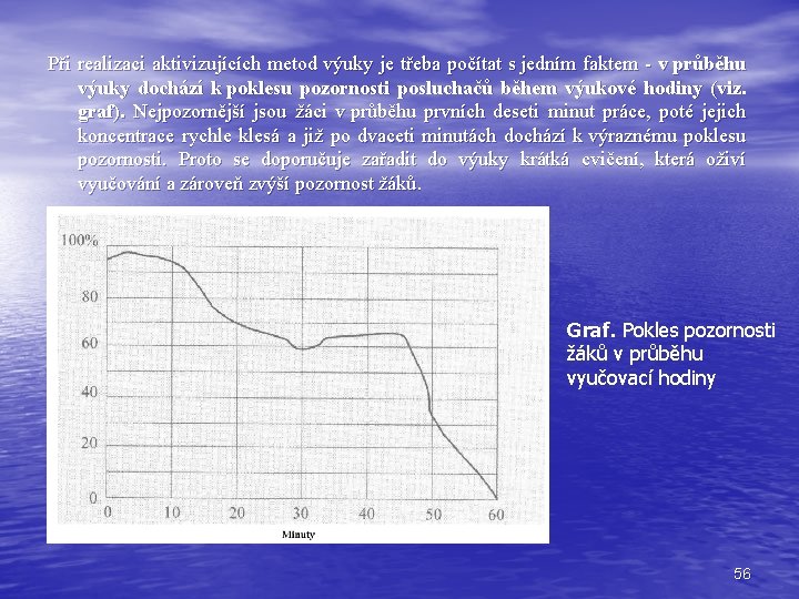 Při realizaci aktivizujících metod výuky je třeba počítat s jedním faktem - v průběhu