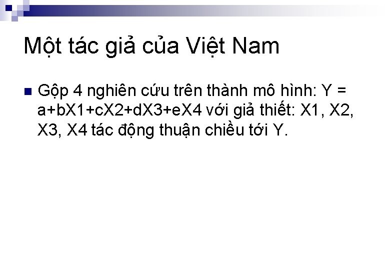 Một tác giả của Việt Nam n Gộp 4 nghiên cứu trên thành mô