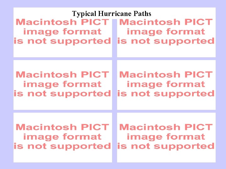 Typical Hurricane Paths 