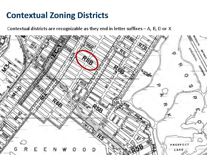 1961 Resolution Contextual Zoning Districts Contextual districts are recognizable as they end in letter 1961 Resolution Contextual Zoning Districts Contextual districts are recognizable as they end in letter