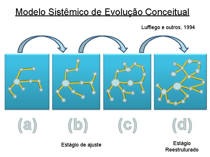 Modelo Sistêmico de Evolução Conceitual Luffiego e outros, 1994 (a) (b) Estágio de ajuste