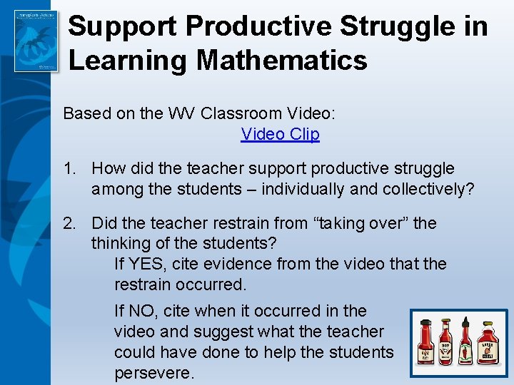 Support Productive Struggle in Learning Mathematics Based on the WV Classroom Video: Video Clip