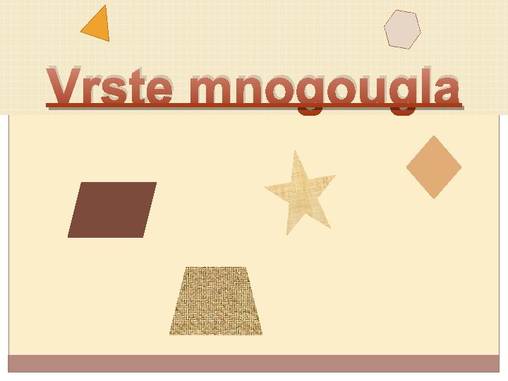 Vrste mnogougla Vrste mnogougla